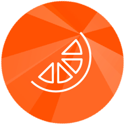 ícono sabor naranja
